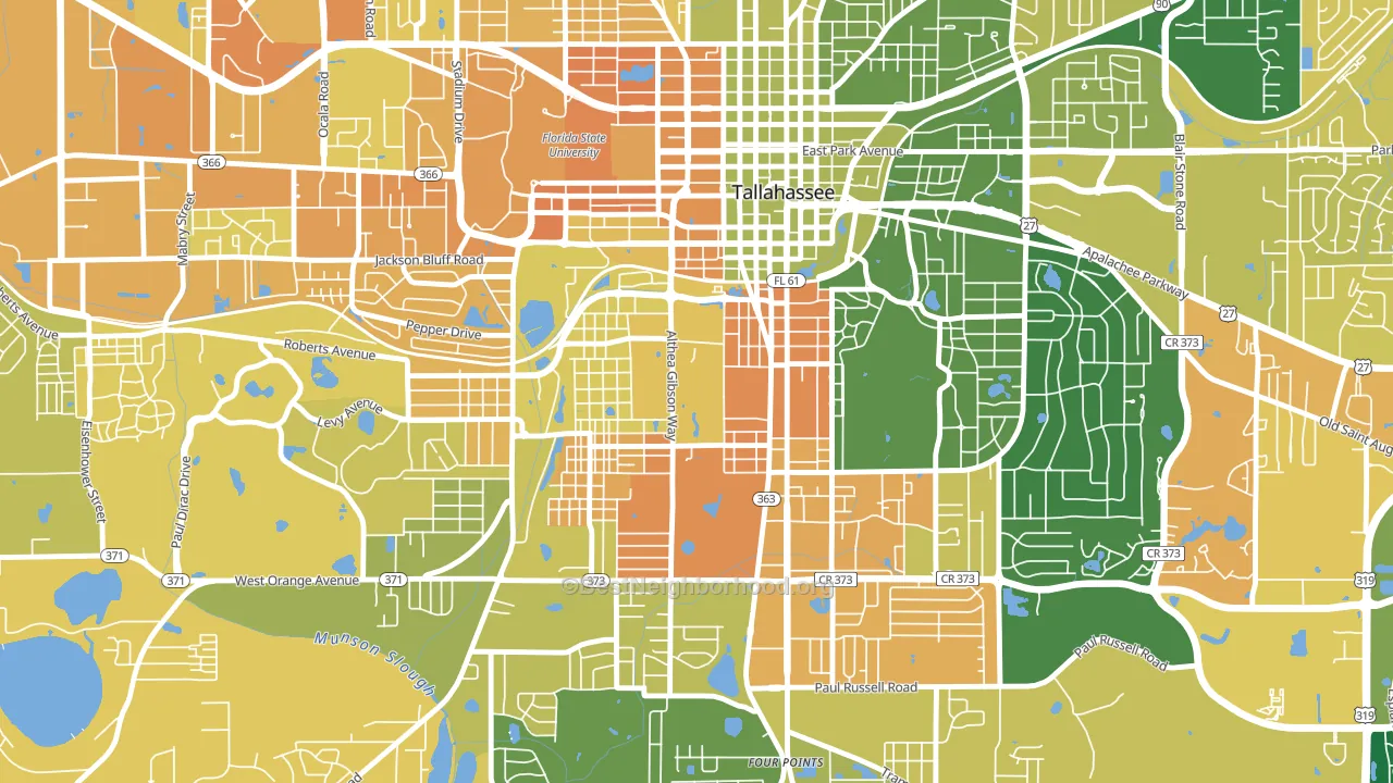 32307, FL block-group voter-turnout map