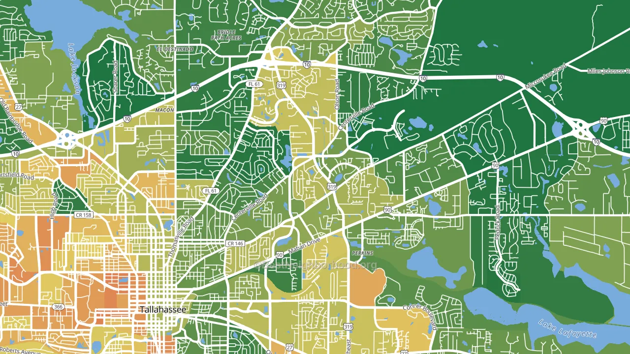 32308, FL block-group voter-turnout map