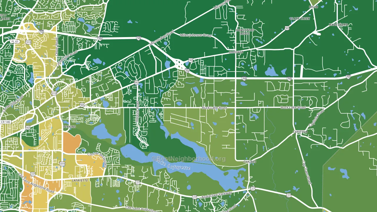 32317, FL block-group voter-turnout map