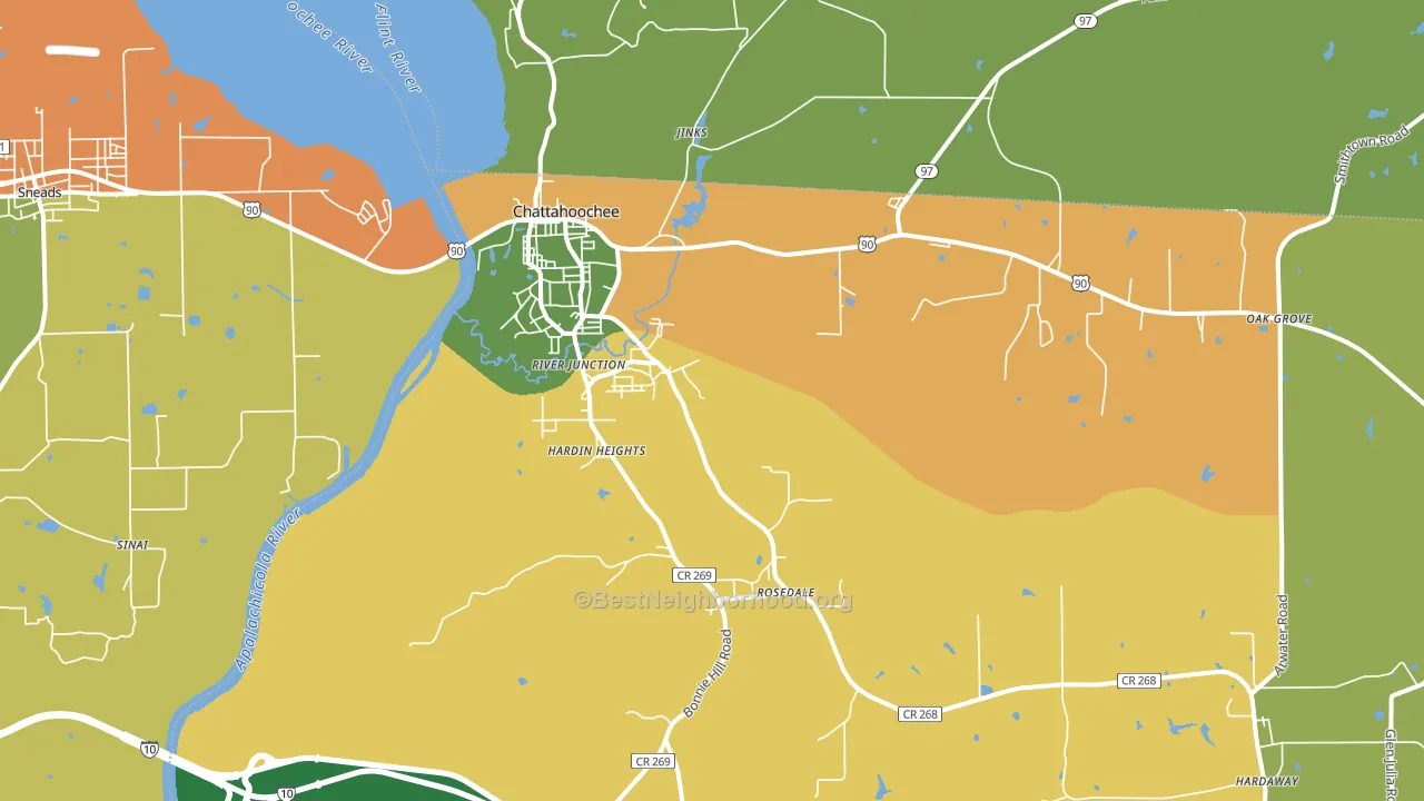 32324, FL block-group voter-turnout map