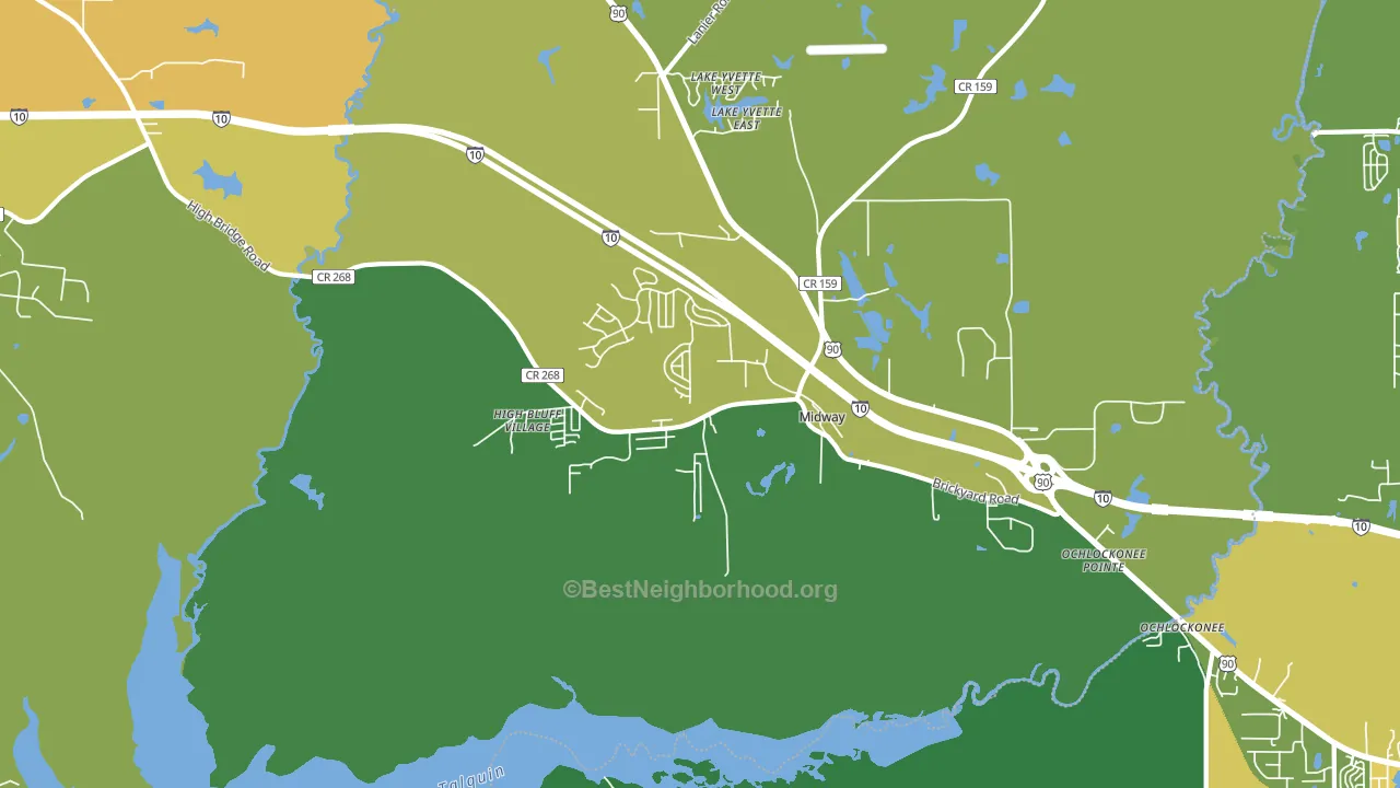 32343, FL block-group voter-turnout map