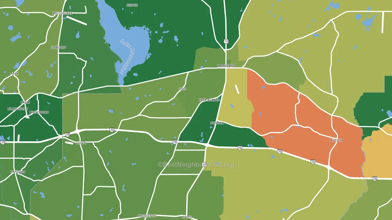 32344, FL block-group voter-turnout map