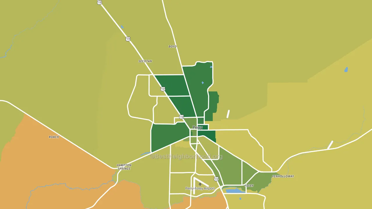 32347, FL block-group voter-turnout map