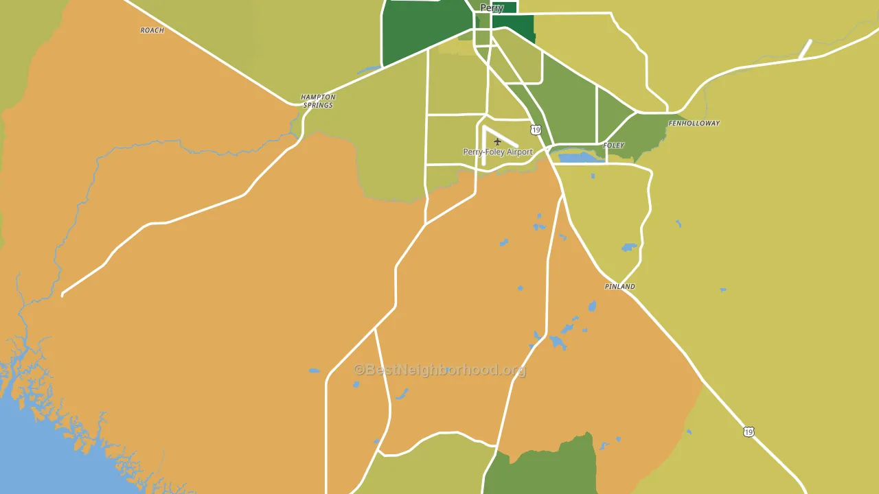 32348, FL block-group voter-turnout map