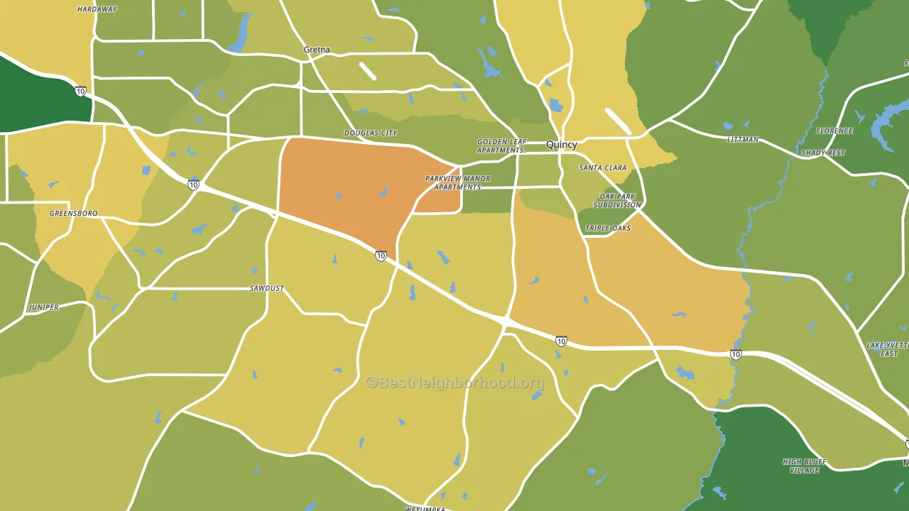 32351, FL block-group voter-turnout map