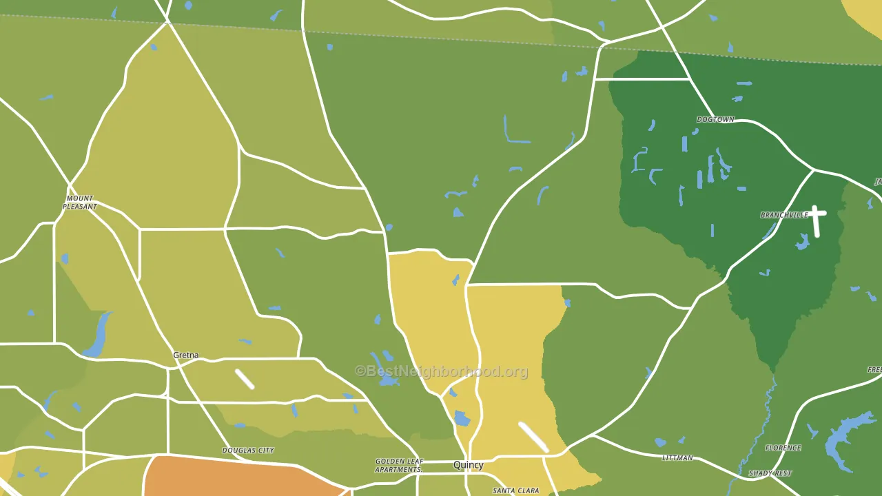 32352, FL block-group voter-turnout map