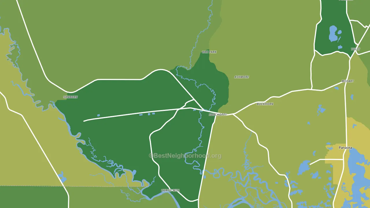 32358, FL block-group voter-turnout map