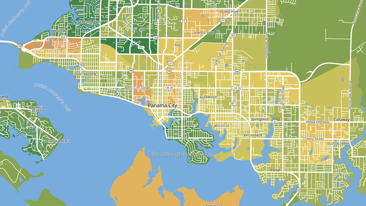 32401, FL block-group voter-turnout map