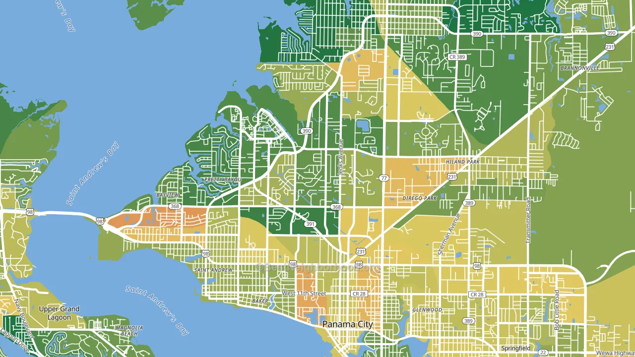 32405, FL block-group voter-turnout map