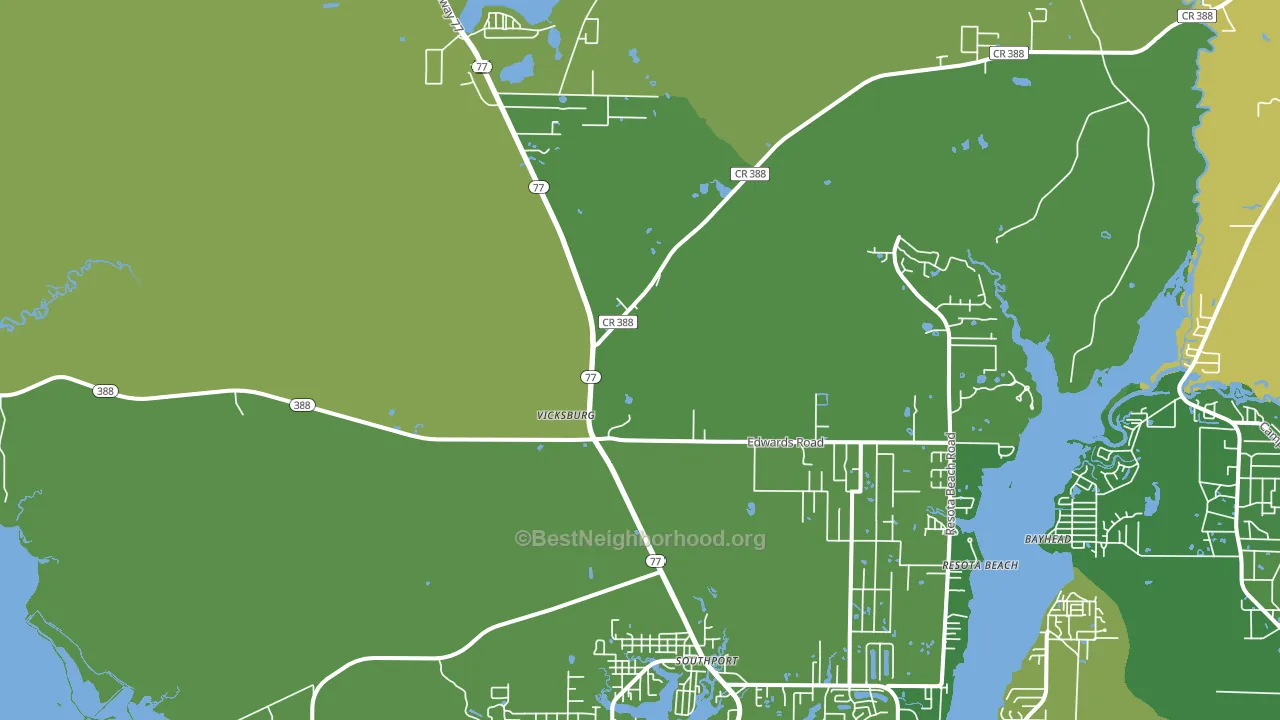 32409, FL block-group voter-turnout map