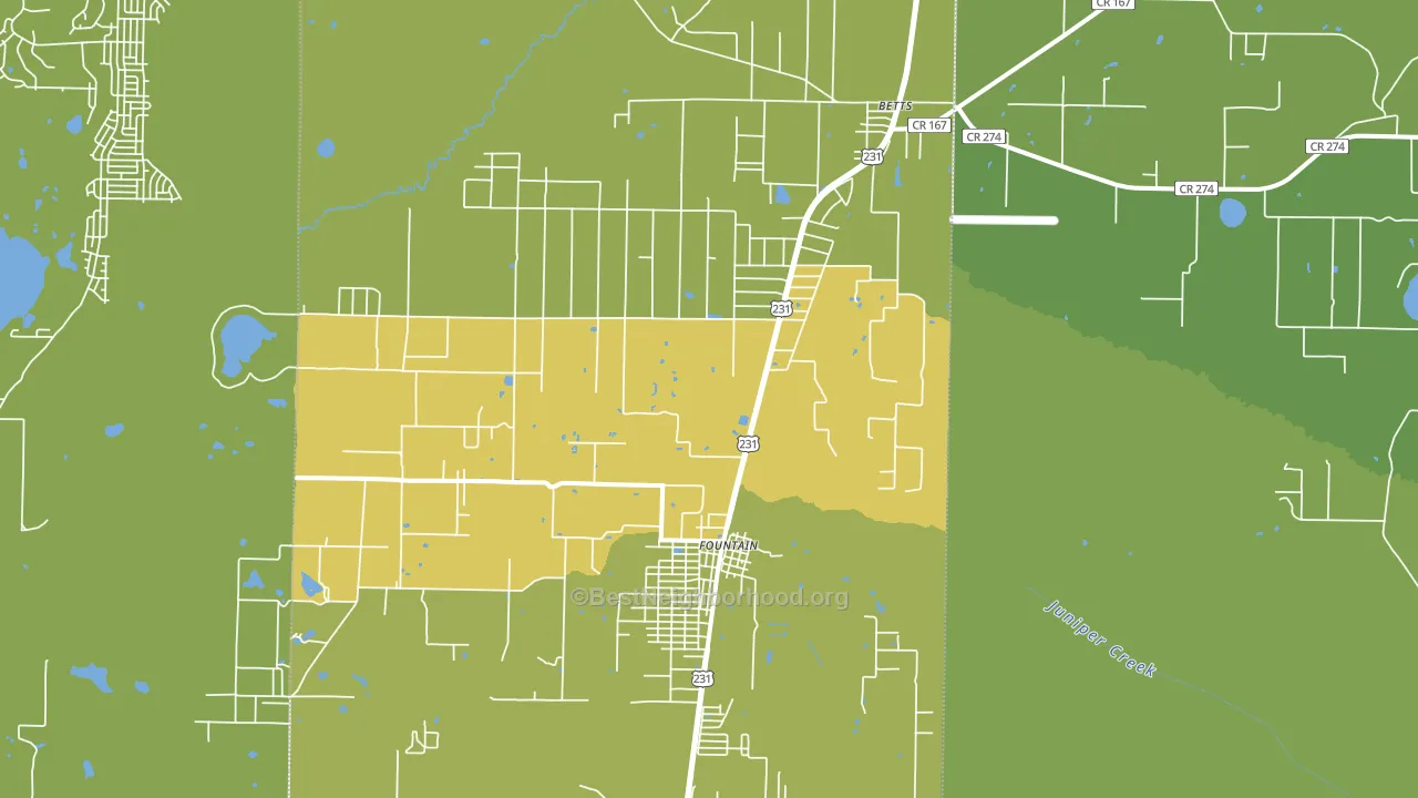 32438, FL block-group voter-turnout map