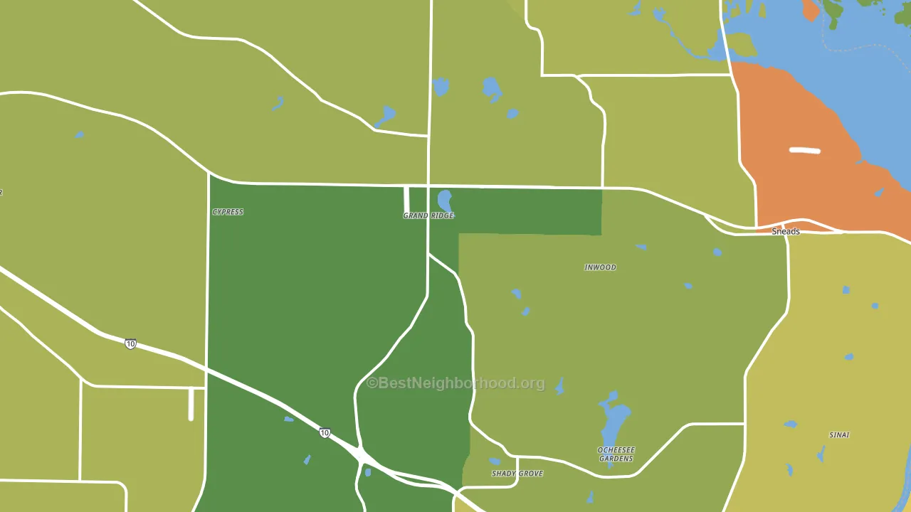 32442, FL block-group voter-turnout map