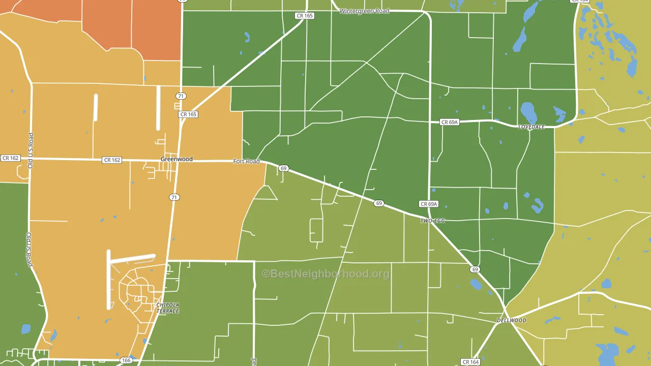32443, FL block-group voter-turnout map