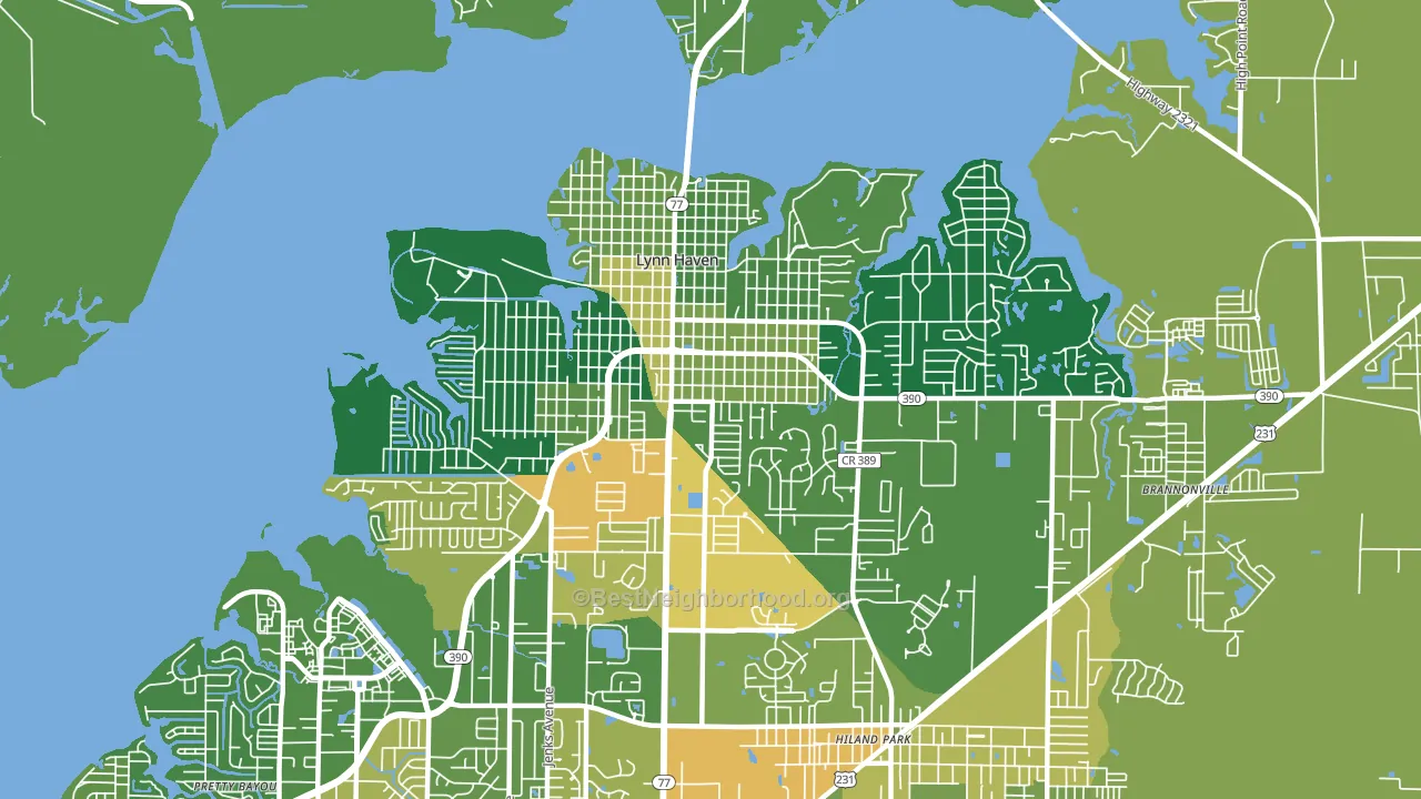 32444, FL block-group voter-turnout map