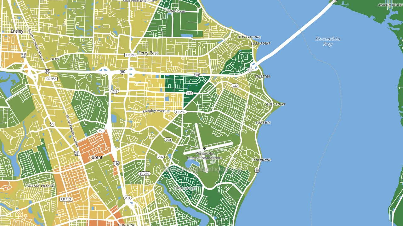 32504, FL block-group voter-turnout map