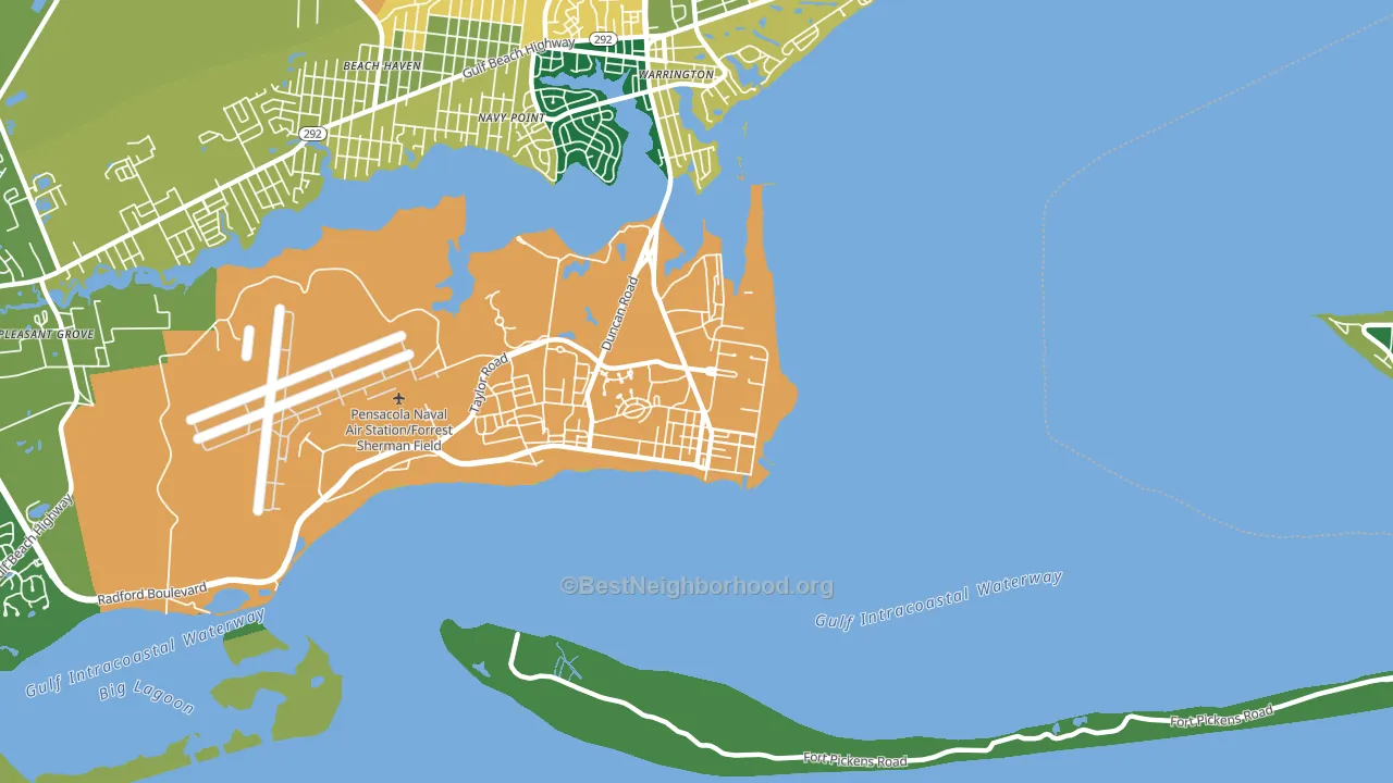 32508, FL block-group voter-turnout map