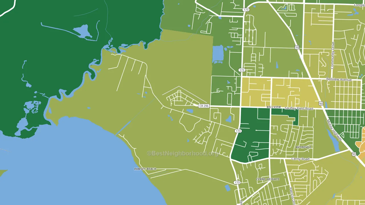 32509, FL block-group voter-turnout map