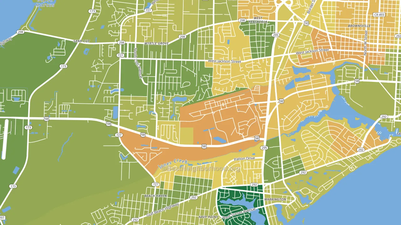 32511, FL block-group voter-turnout map