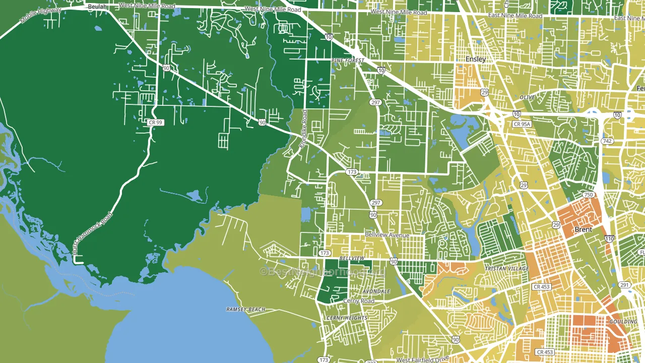 32526, FL block-group voter-turnout map