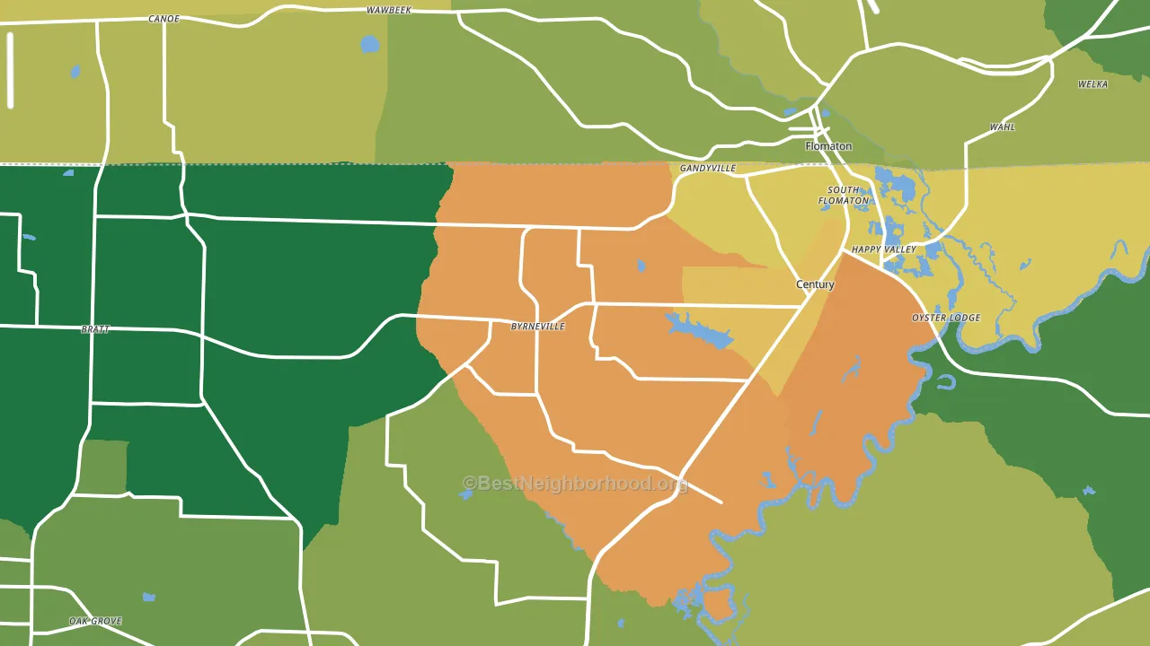 32535, FL block-group voter-turnout map