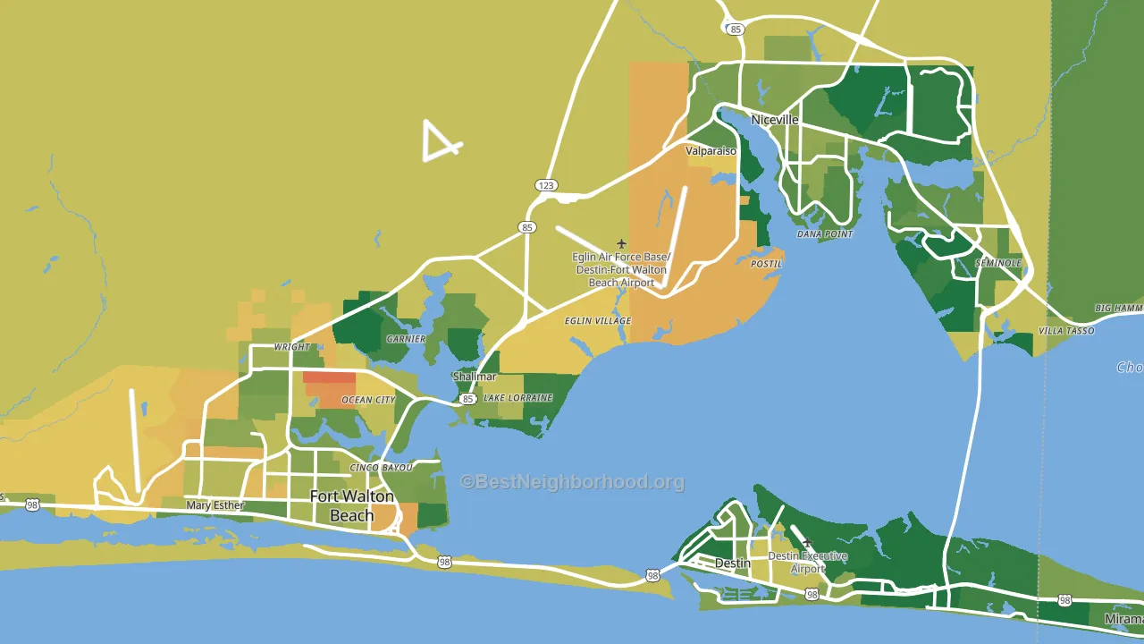 32542, FL block-group voter-turnout map