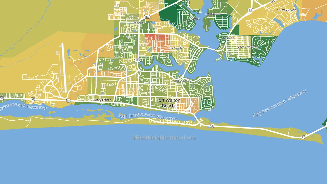 32548, FL block-group voter-turnout map