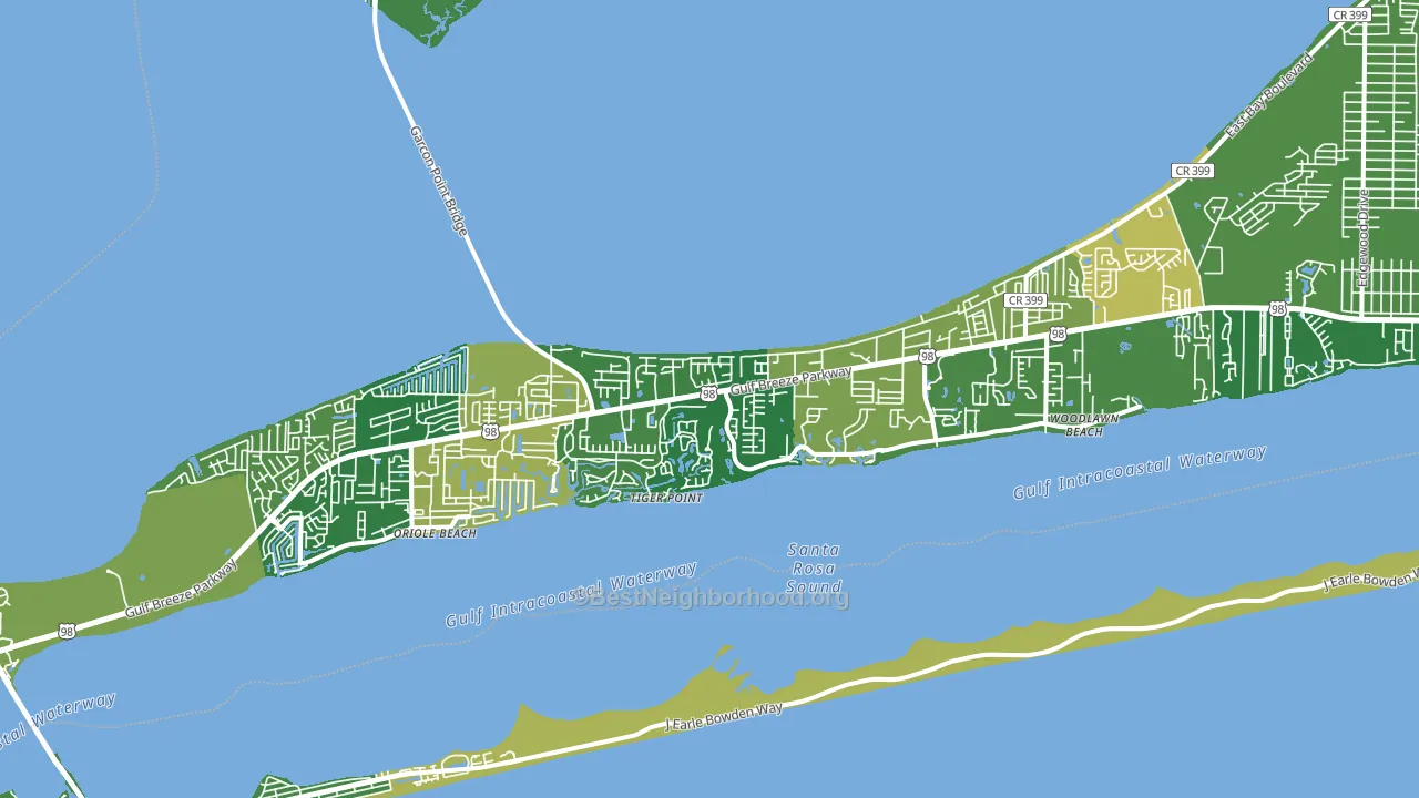 32563, FL block-group voter-turnout map