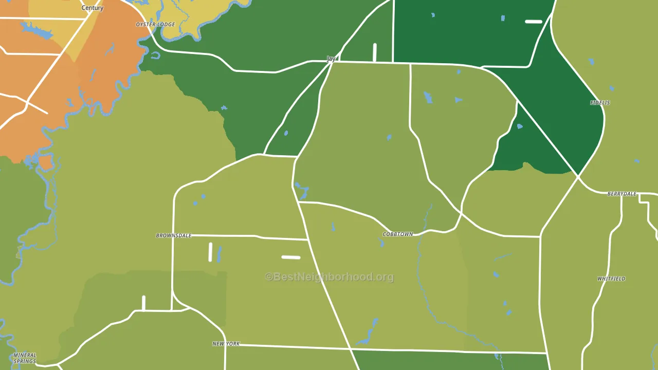 32565, FL block-group voter-turnout map