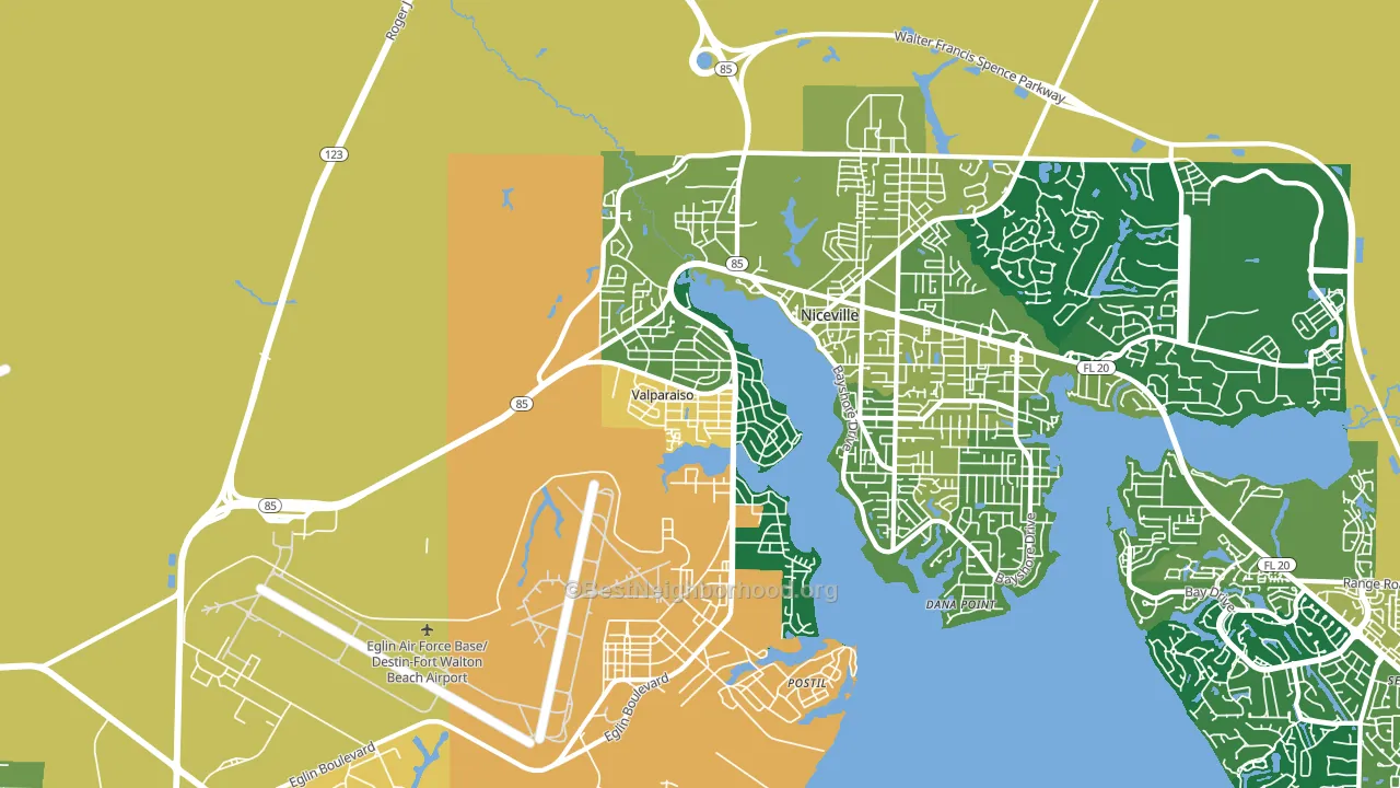 32580, FL block-group voter-turnout map