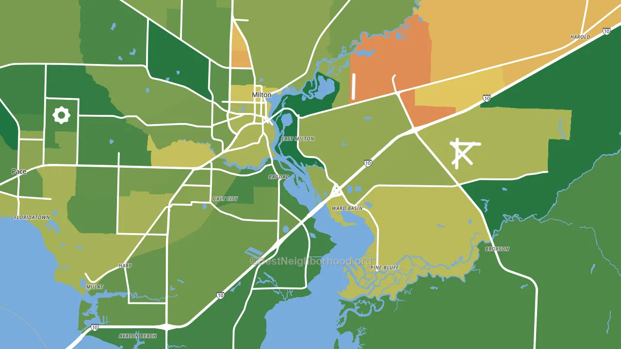 32583, FL block-group voter-turnout map