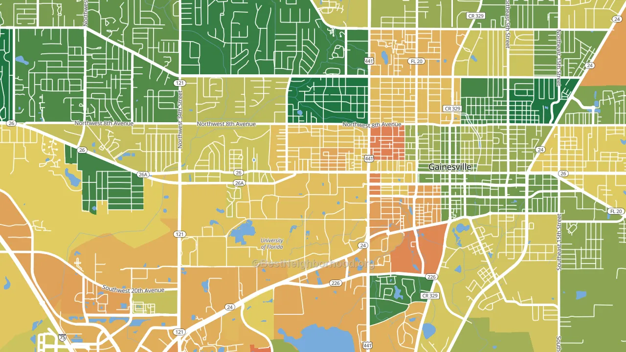 32603, FL block-group voter-turnout map