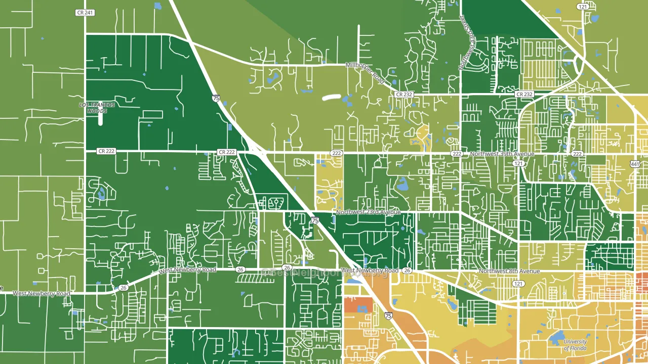 32606, FL block-group voter-turnout map