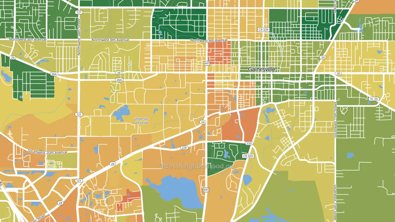 32610, FL block-group voter-turnout map