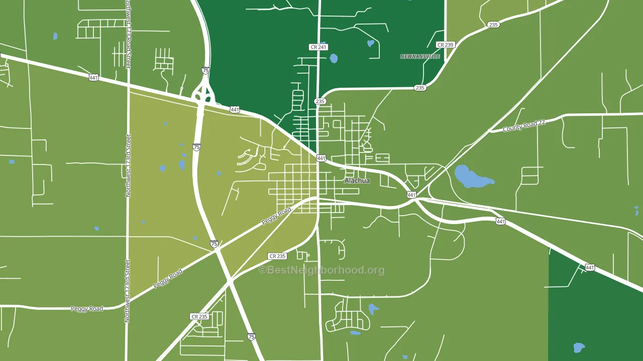 32616, FL block-group voter-turnout map