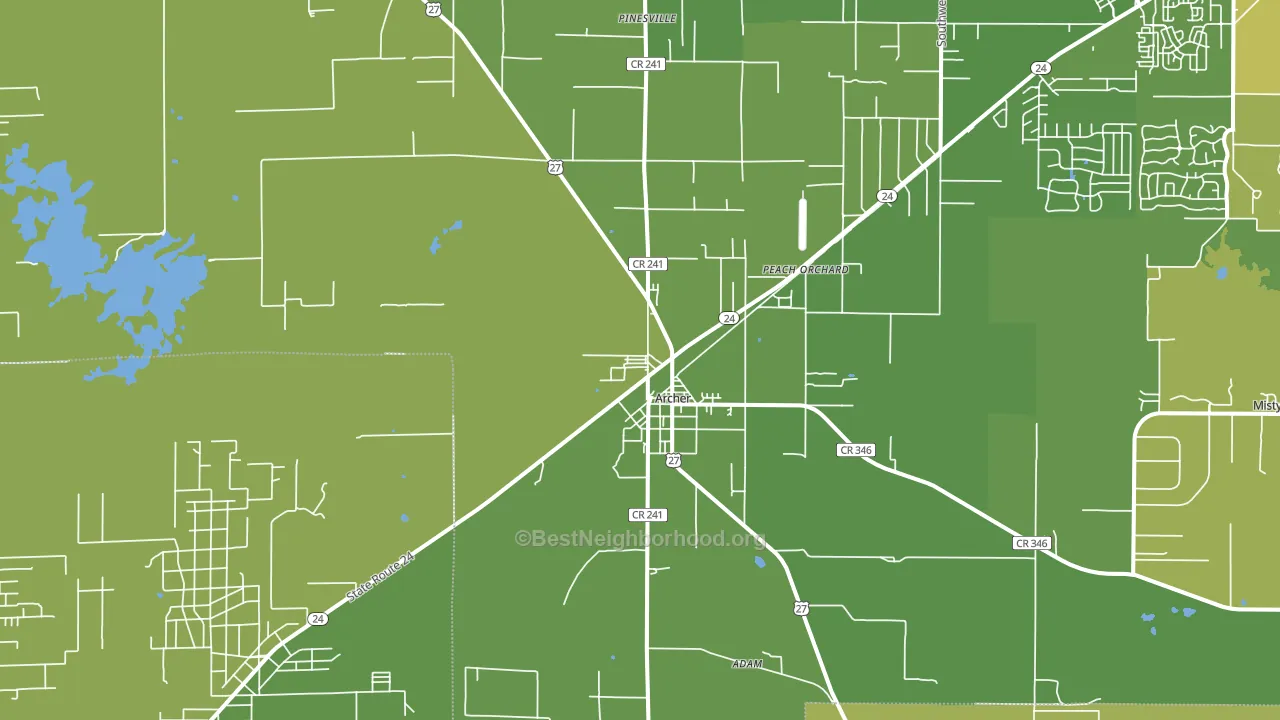 32618, FL block-group voter-turnout map