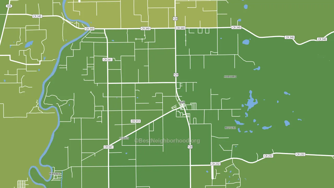 32619, FL block-group voter-turnout map
