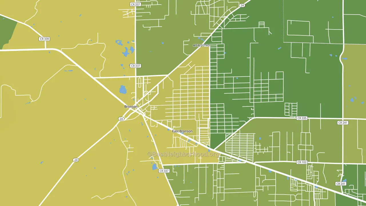 32621, FL block-group voter-turnout map