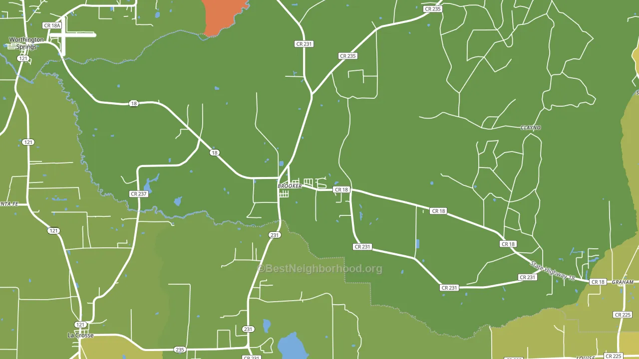 32622, FL block-group voter-turnout map