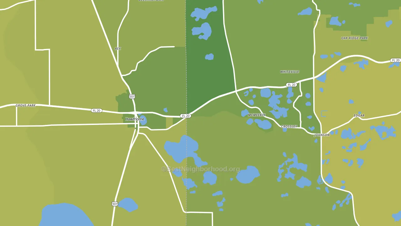 32640, FL block-group voter-turnout map