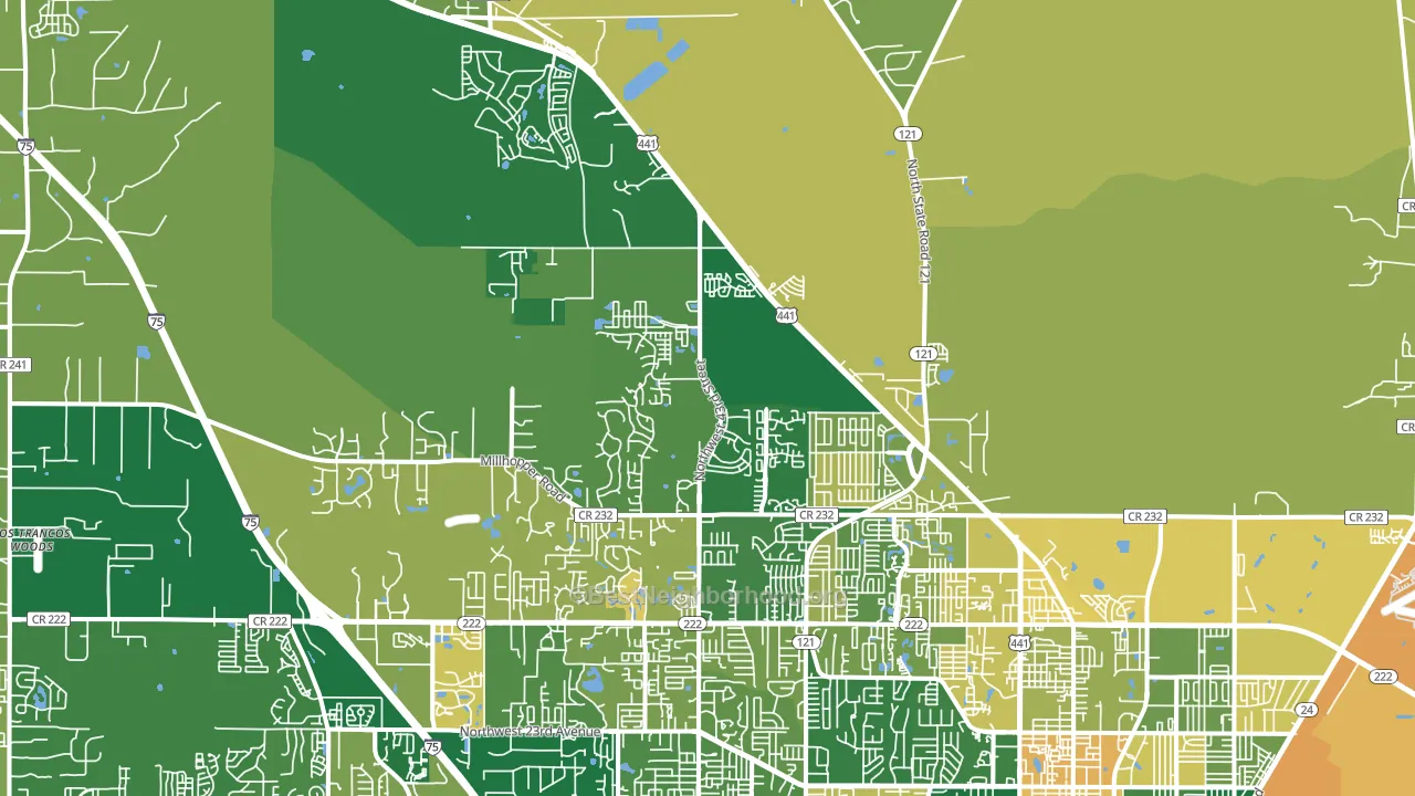 32653, FL block-group voter-turnout map