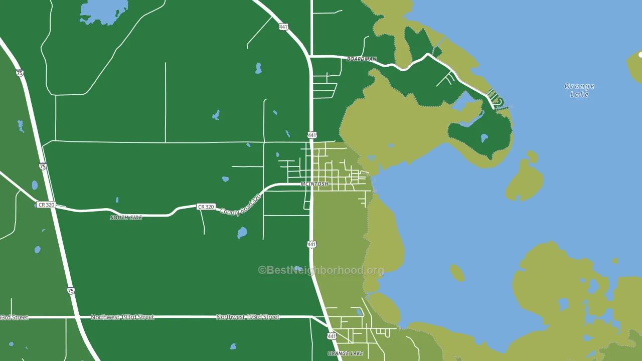 32664, FL block-group voter-turnout map