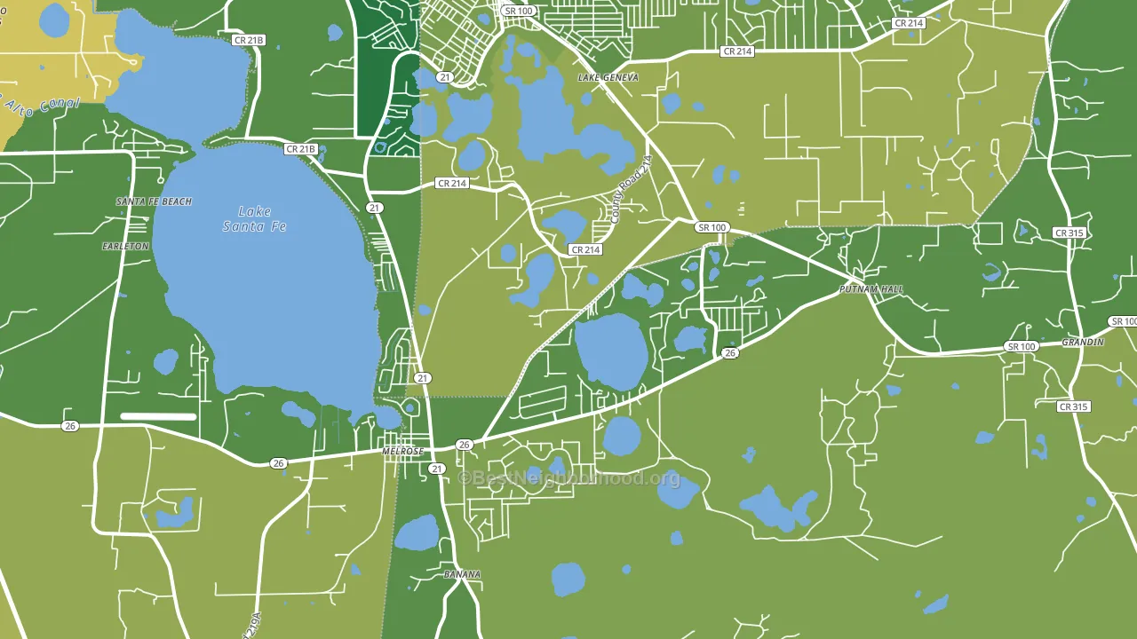 32666, FL block-group voter-turnout map