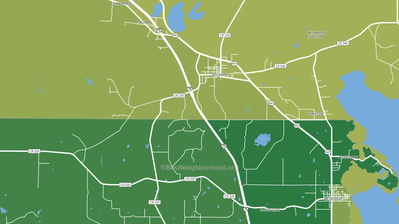 32667, FL block-group voter-turnout map