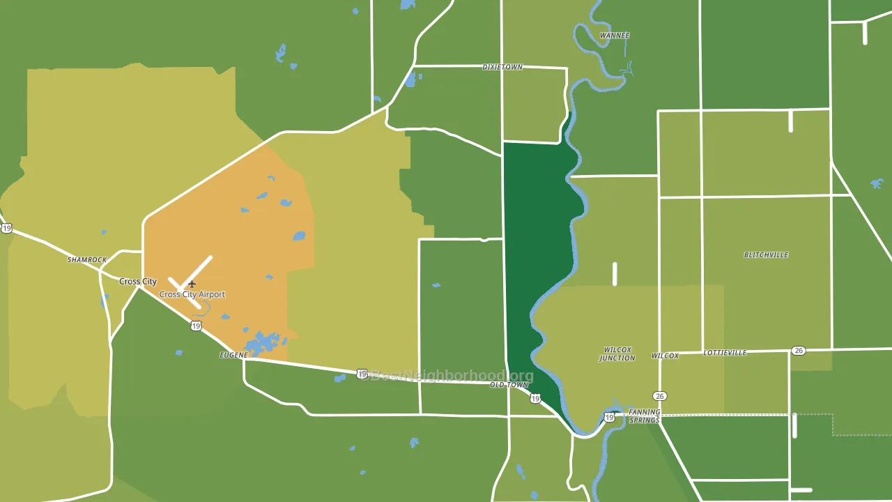 32680, FL block-group voter-turnout map