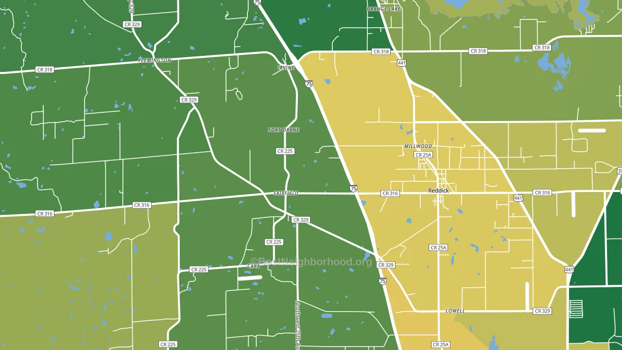 32686, FL block-group voter-turnout map
