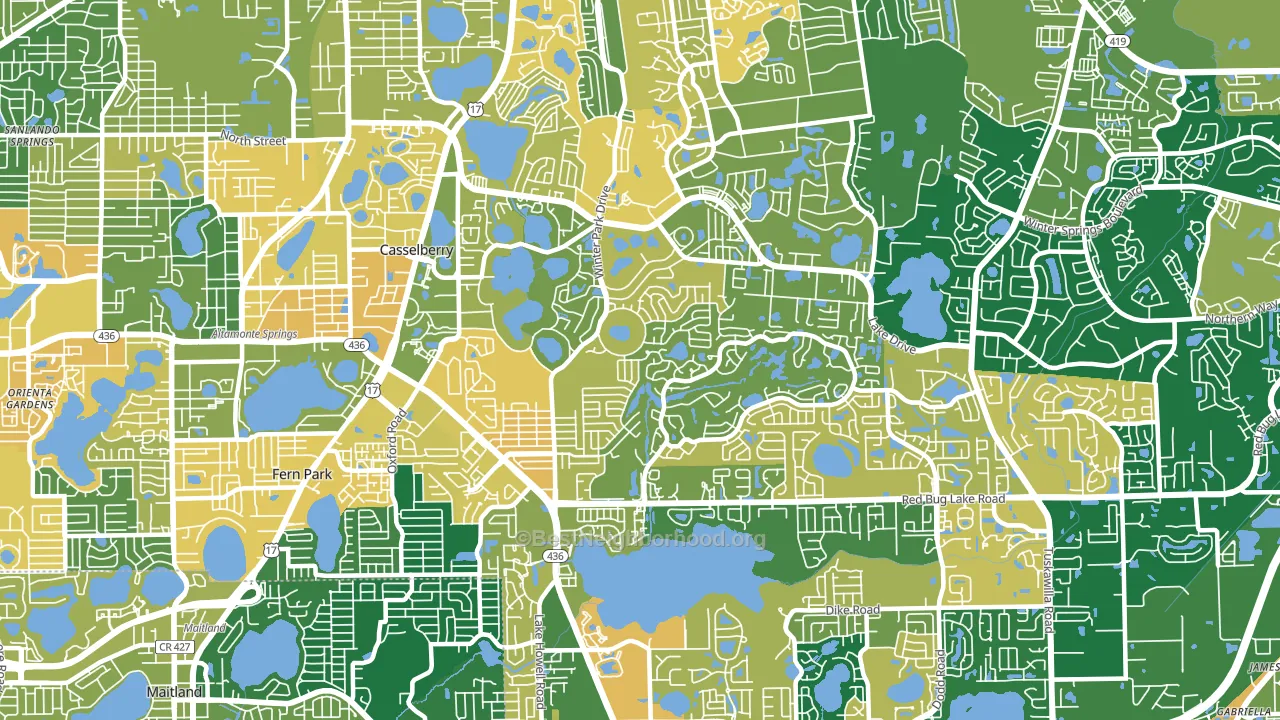 32707, FL block-group voter-turnout map