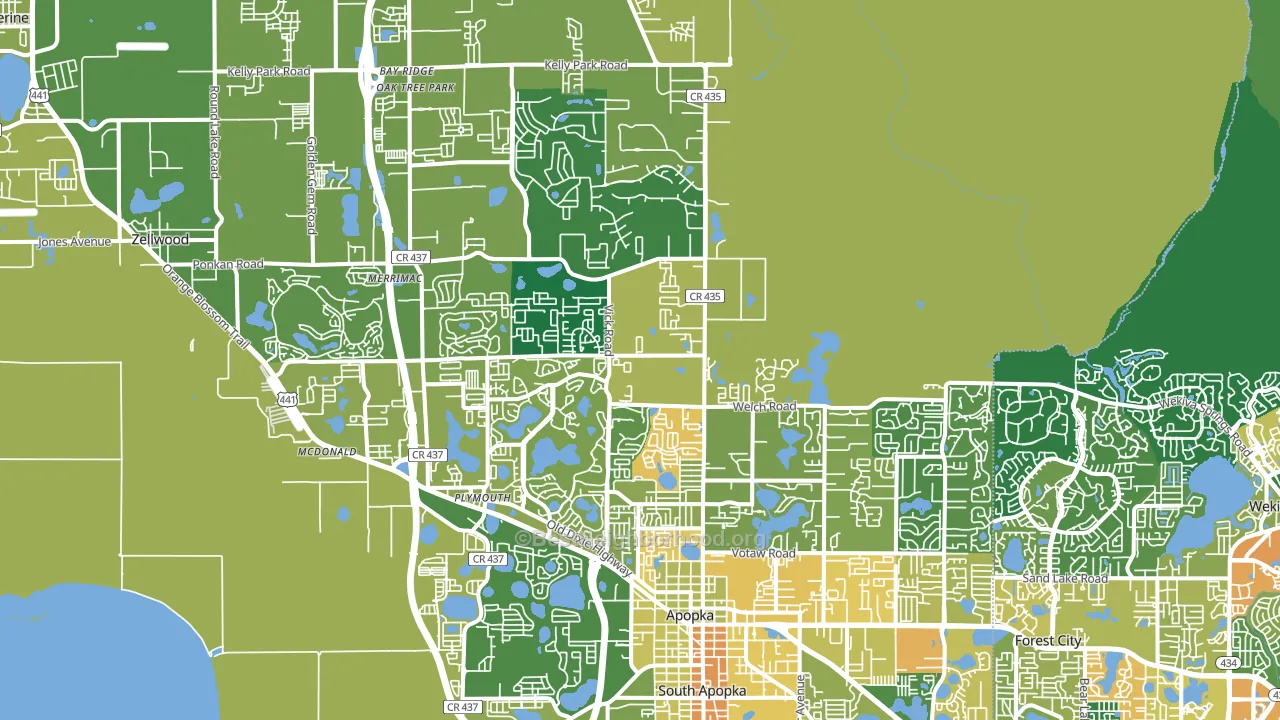 32712, FL block-group voter-turnout map