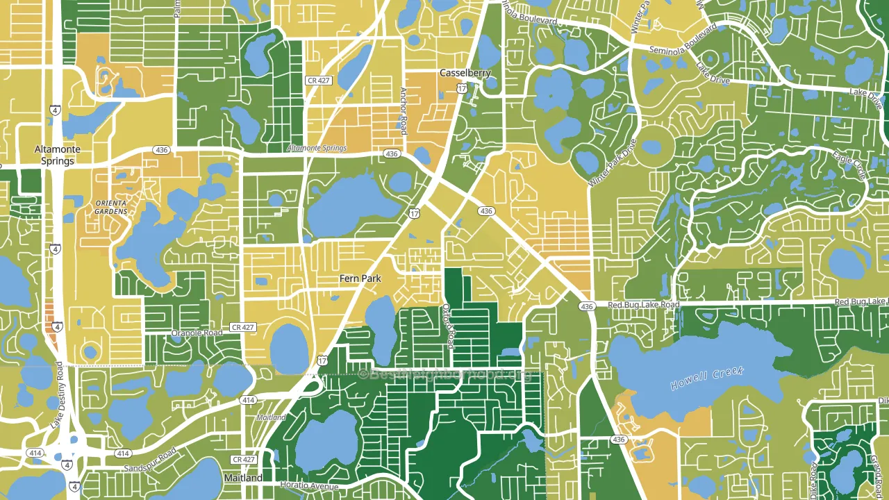 32730, FL block-group voter-turnout map