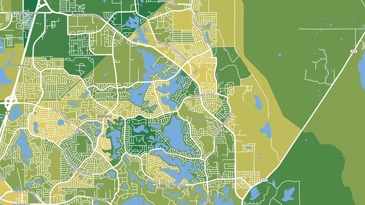 32738, FL block-group voter-turnout map