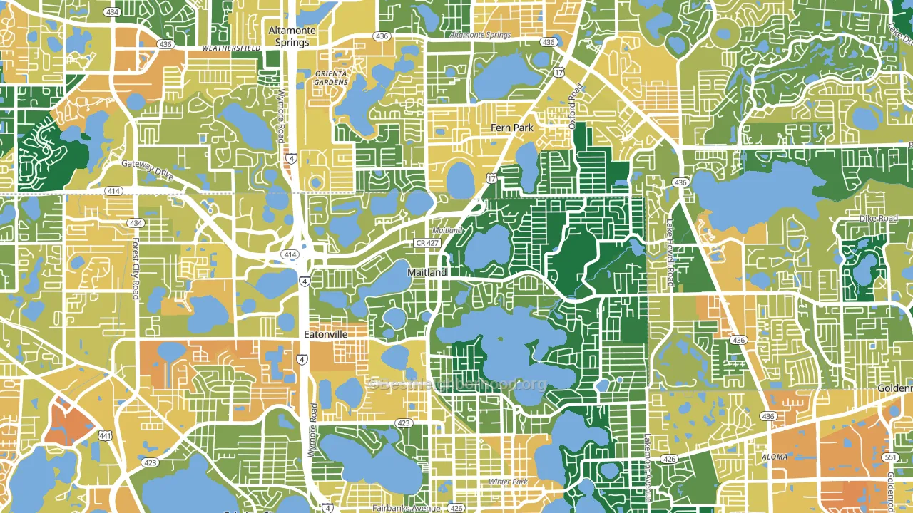 32751, FL block-group voter-turnout map